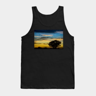 Oak Tree Sunset Silhouette Tank Top